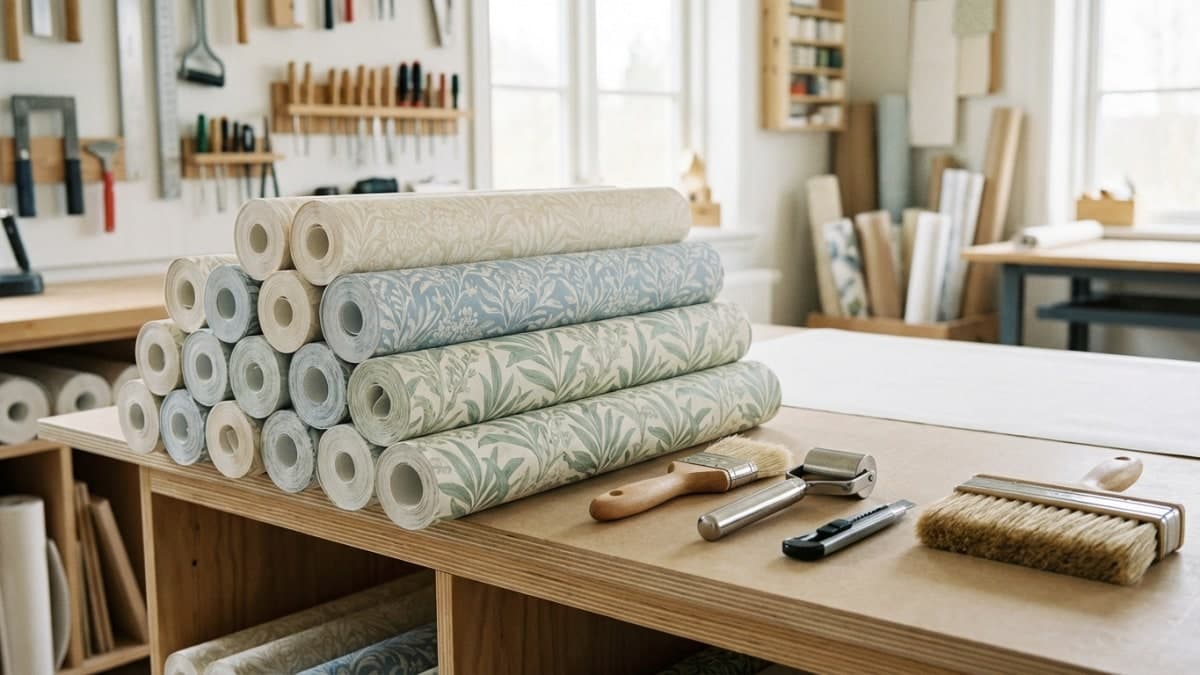 Behangmaterialen en gereedschap