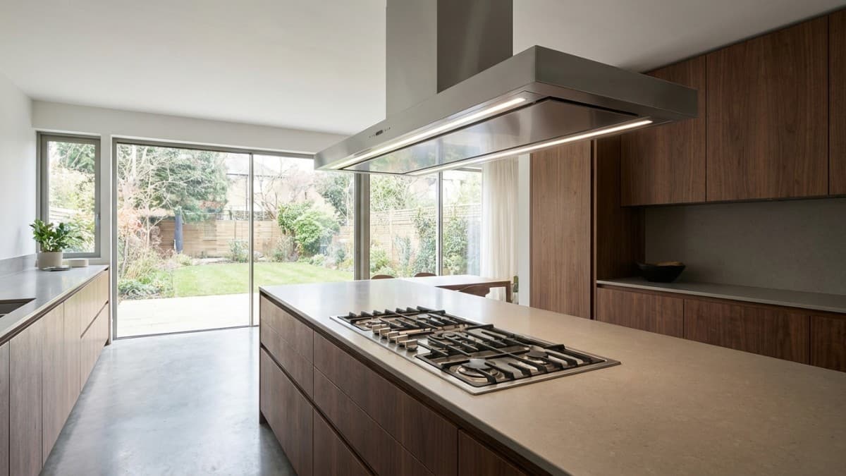 Design afzuigkap boven kookeiland