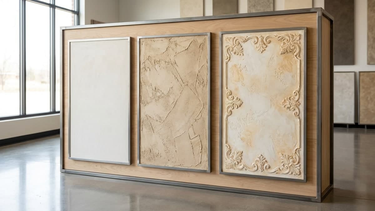 Verschillende stucwerk afwerkingen