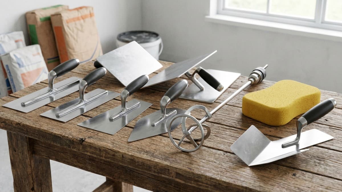 Stukadoorsgereedschap: troffels en spanen