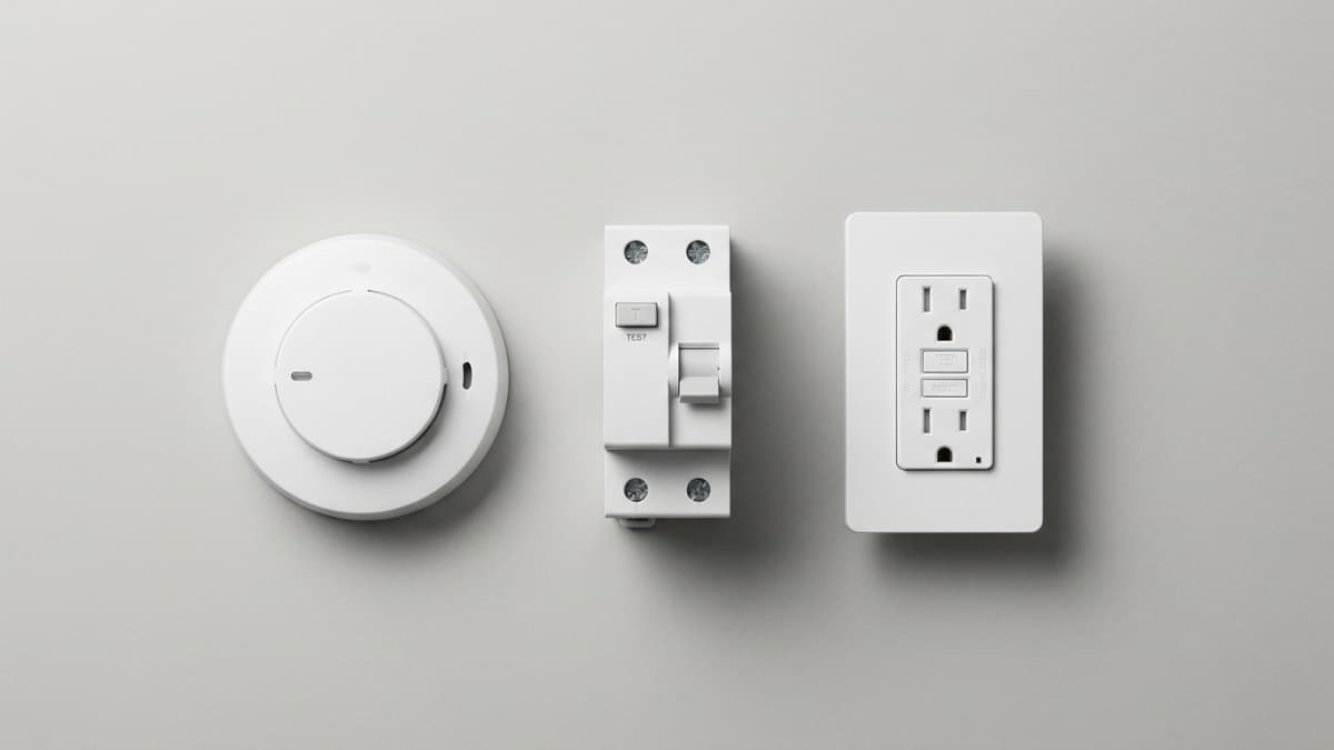 Elektrische veiligheidsapparatuur: aardlekschakelaar en rookmelder